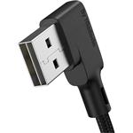 Mcdodo kábel USB na USB-C, uhlový, 1,8 m, čierny