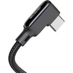 Mcdodo kábel USB na USB-C, uhlový, 1,8 m, čierny