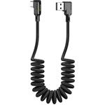Mcdodo kábel USB na USB-C, uhlový, 1,8 m, čierny