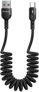 Mcdodo Omega kábel USB na USB-C točený, 1,8 m, čierny