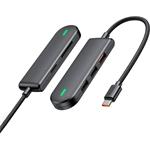 Mcdodo USB-C, HUB USB2.0, USB3.0, SD/micro SD, čierna