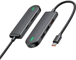 Mcdodo USB-C, HUB USB2.0, USB3.0, SD/micro SD, čierna