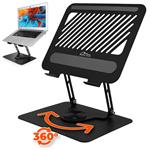 Media-Tech MT2662 LAPTOP STAND ROTO, otočný a nastaviteľný ergonomický stojan pre 10-17 palcové notebooky a tabletyE