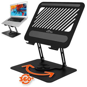 Media-Tech MT2662 LAPTOP STAND ROTO, otočný a nastaviteľný ergonomický stojan pre 10-17 palcové notebooky a tabletyE