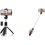 Media-Tech MT5542 2in1 SELFIE TRIPOD, selfie tyč s Bluetooth diaľkovou spúšťou, čierna