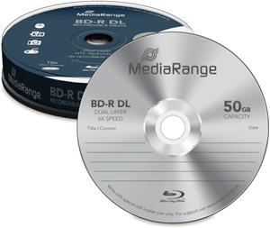MediaRange BD-R, BLU-RAY, 50GB, 6x Dual Layer spindl 10ks