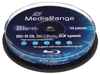 Mediarange BD-R DL 10-pack cakebox 6X/50GB