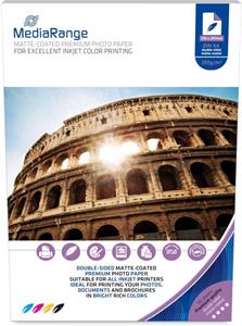 MediaRange fotopapier A4, 50 listov, 250g, obojstranne matný, atrament
