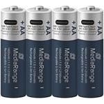 MediaRange nabíjacia USB-C Li-Ion batéria Mignon AA, 1,5V, 1400 mAh, 4ks