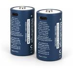 MediaRange nabíjacia USB-C Li-Ion batéria, typ C, 1.5V, 3000 mAh, 2ks