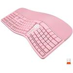 Meetion DirectorW, ergonomická klávesnica bezdrôtová, US, ružová