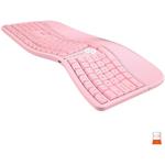 Meetion DirectorW, ergonomická klávesnica bezdrôtová, US, ružová