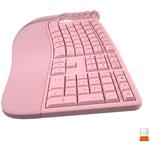 Meetion DirectorW, ergonomická klávesnica bezdrôtová, US, ružová