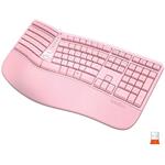 Meetion DirectorW, ergonomická klávesnica bezdrôtová, US, ružová