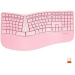 Meetion DirectorW, ergonomická klávesnica bezdrôtová, US, ružová