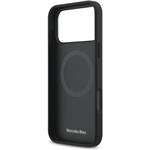 Mercedes Leather Large Lauer Leaves MagSafe kryt pre iPhone 17 Pro Max, čierny