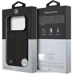Mercedes Leather Lauer Leaves MagSafe kryt pre iPhone 17 Pro, čierny