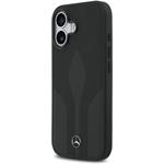 Mercedes Leather The Move MagSafe kryt pre iPhone 17, čierny