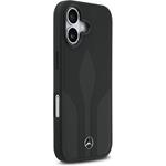 Mercedes Leather The Move MagSafe kryt pre iPhone 17, čierny