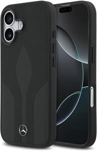 Mercedes Leather The Move MagSafe kryt pre iPhone 17, čierny