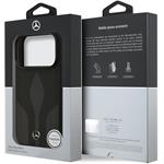 Mercedes Leather The Move MagSafe kryt pre iPhone 17 Pro, čierny