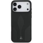 Mercedes Leather The Move MagSafe kryt pre iPhone 17 Pro Max, čierny