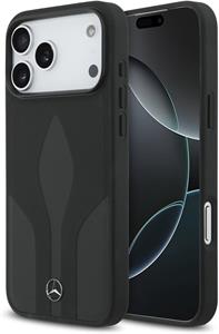 Mercedes Leather The Move MagSafe kryt pre iPhone 17 Pro Max, čierny