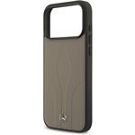 Mercedes Leather The Move MagSafe kryt pre iPhone 17 Pro Max, hnedý