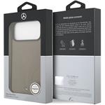 Mercedes Leather The Move MagSafe kryt pre iPhone 17 Pro Max, hnedý