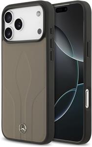 Mercedes Leather The Move MagSafe kryt pre iPhone 17 Pro Max, hnedý