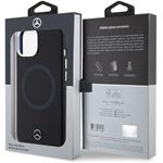 Mercedes Liquid Silicon Bicolor Magsafe kryt pre iPhone 15, čierny