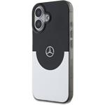 Mercedes PC/TPU Double Layer MagSafe kryt pre iPhone 16, čierno-strieborný