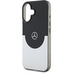 Mercedes PC/TPU Double Layer MagSafe kryt pre iPhone 16, čierno-strieborný