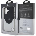 Mercedes PC/TPU Double Layer MagSafe kryt pre iPhone 16, čierno-strieborný