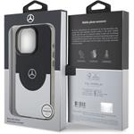 Mercedes PC/TPU Double Layer MagSafe kryt pre iPhone 16 Pro, čierno-strieborný