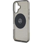 Mercedes PC/TPU Star Pattern MagSafe kryt pre iPhone 16, čierny