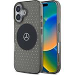 Mercedes PC/TPU Star Pattern MagSafe kryt pre iPhone 16, čierny