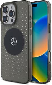 Mercedes PC/TPU Star Pattern MagSafe kryt pre iPhone 16 Pro, čierny