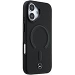 Mercedes PU Leather 3D MagSafe kryt pre iPhone 17, čierny