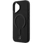 Mercedes PU Leather 3D MagSafe kryt pre iPhone 17, čierny