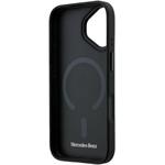 Mercedes PU Leather 3D MagSafe kryt pre iPhone 17, čierny