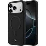 Mercedes PU Leather 3D MagSafe kryt pre iPhone 17 Pro, čierny