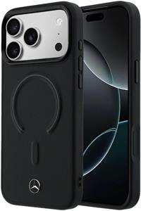Mercedes PU Leather 3D MagSafe kryt pre iPhone 17 Pro, čierny