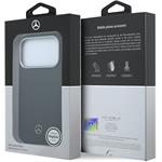 Mercedes PU Leather Semi Wrap MagSafe kryt pre iPhone 17 Pro Max, čierny