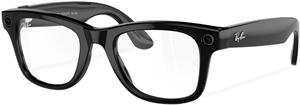 Meta Ray-Ban Wayfarer, AI brýle, Shiny Black, Clear