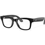 Meta Ray-Ban Wayfarer, AI okuliare, Shiny Black, Clear (Large)