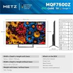 METZ 55MQF7500Z EyeCare TV, QLED+, GoogleTV, 55", (139cm) 4K