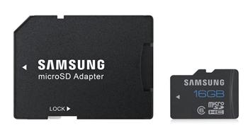 Micro SDHC 16GB Samsung Standard class 6 + adaptér