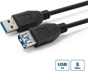 MicroConnect kábel 3.2 Gen 1, A-A M/F, predlžovací, 2,0m