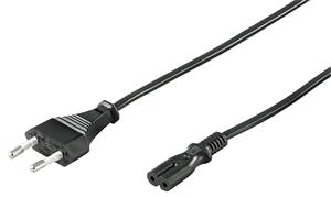 MicroConnect kábel sieťový 230V k magnetofónu plochý 5,0m, čierny
